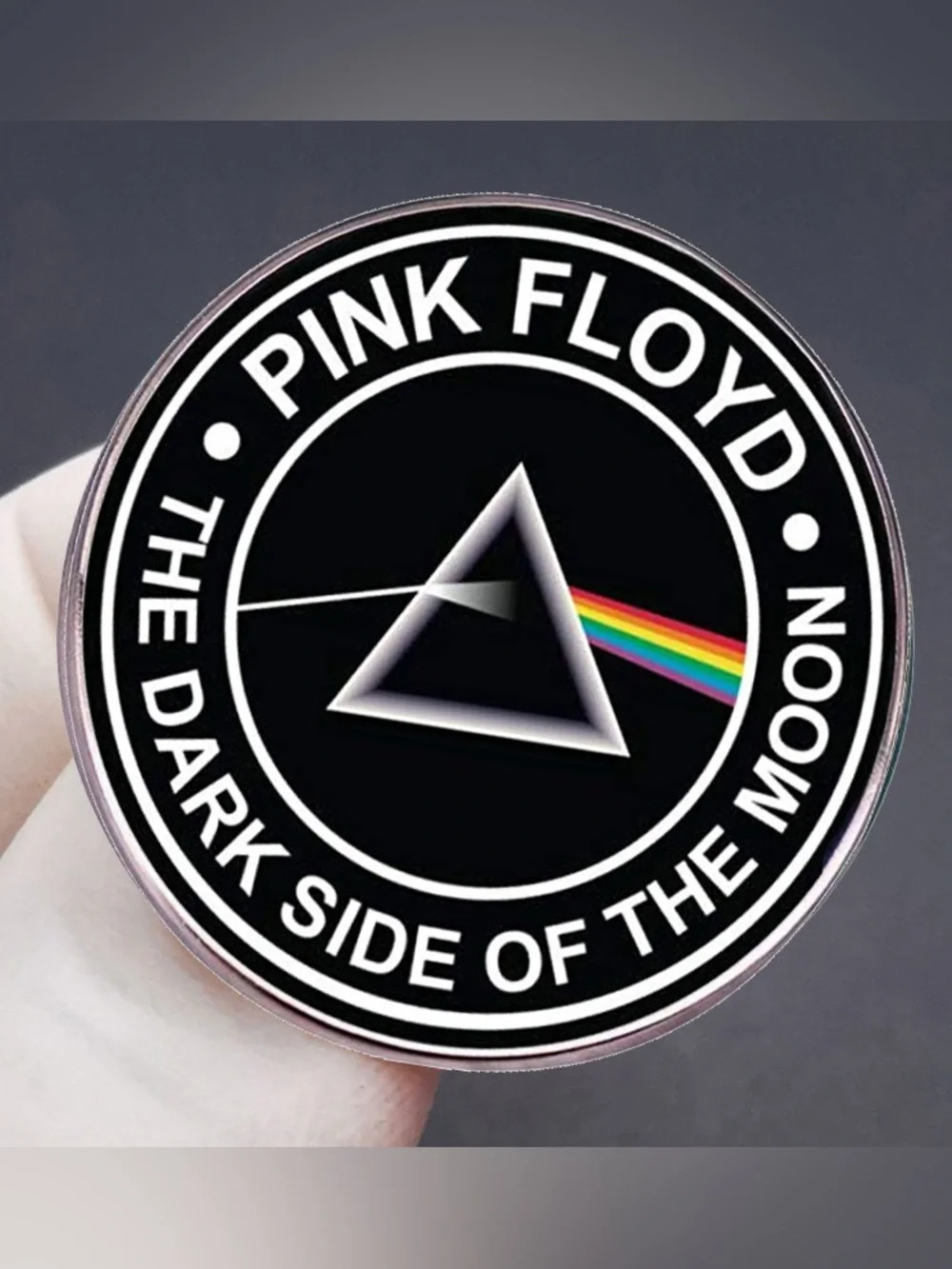 Prism Rainbow Enamel Pin – Classic Rock Inspired Lapel Pin Badge